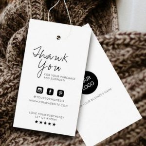 In tag giấy quần áo